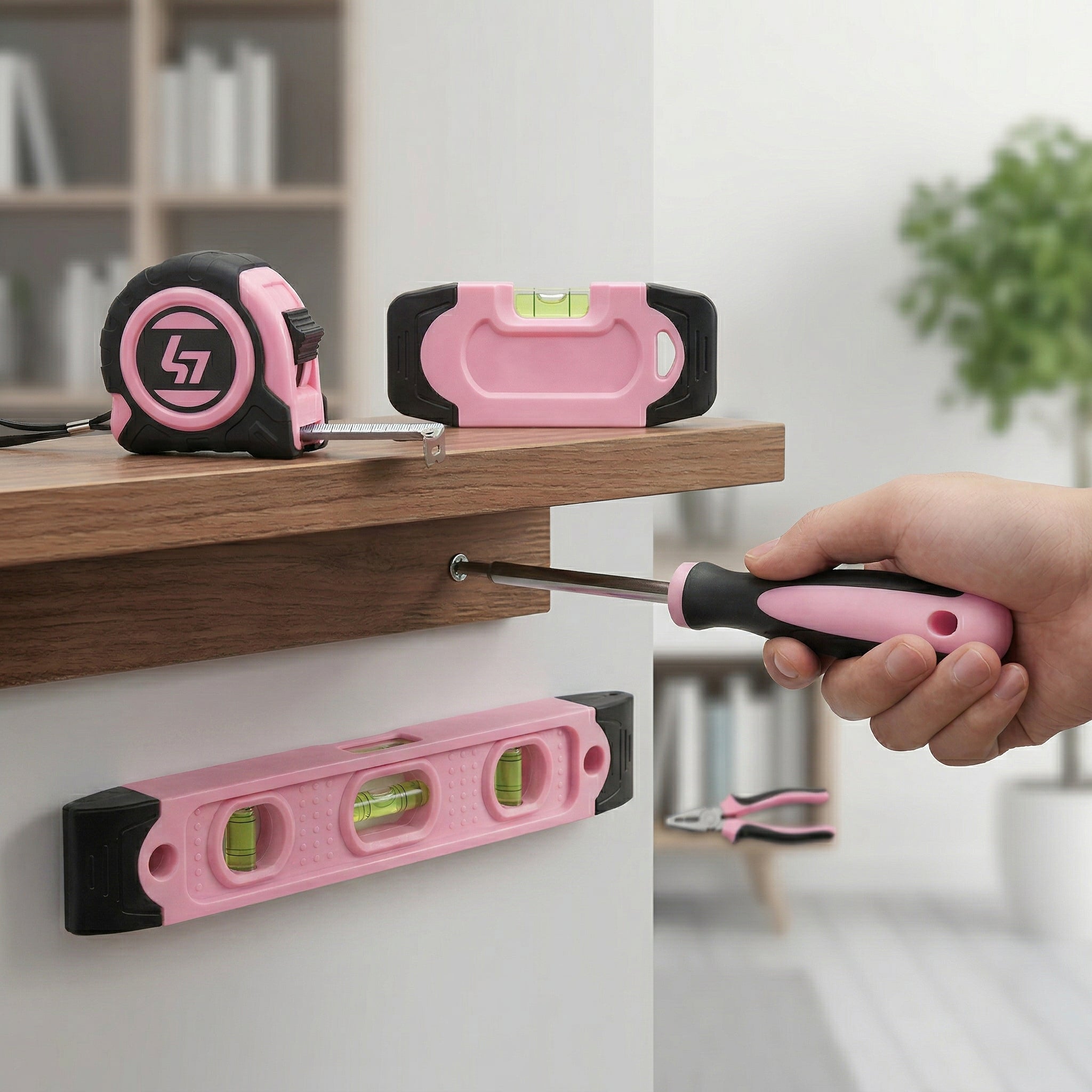 Pink Household Tool Kit with Carry Case