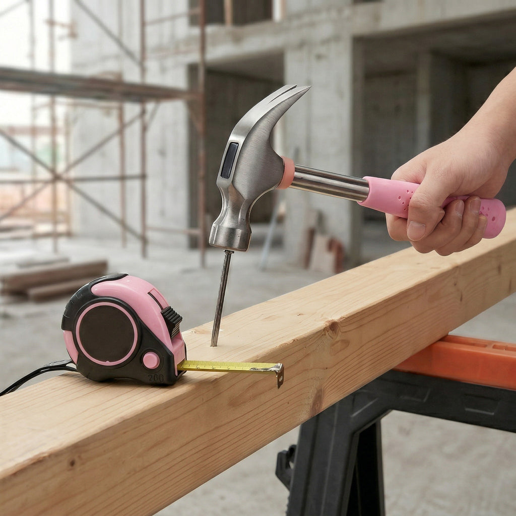 Pink Household Tool Kit with Carry Case