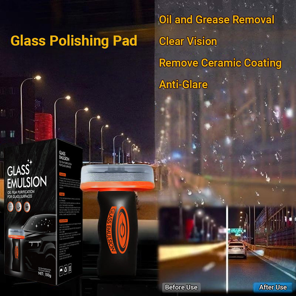 3-in-1 Glass Cleaning Paste ✨ Removes Oil Film & Grease, Water-Repellent Beading Effect up