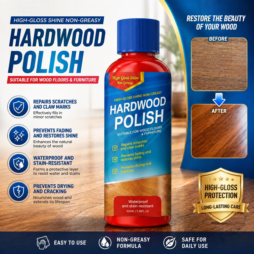 ✨ Restore & Protect Your Wood Floors – Instant High-Gloss Shine for Home Surfaces!