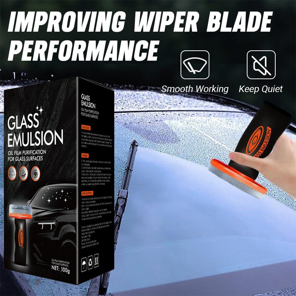 3-in-1 Glass Cleaning Paste ✨ Removes Oil Film & Grease, Water-Repellent Beading Effect up