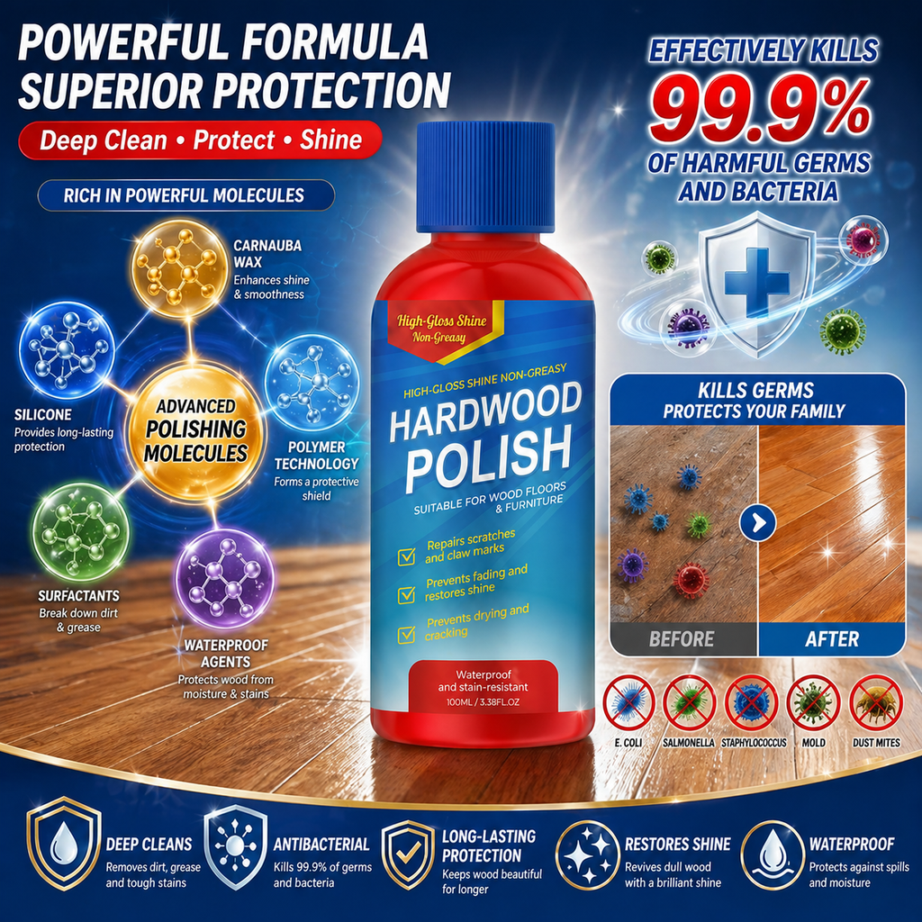 ✨ Restore & Protect Your Wood Floors – Instant High-Gloss Shine for Home Surfaces!