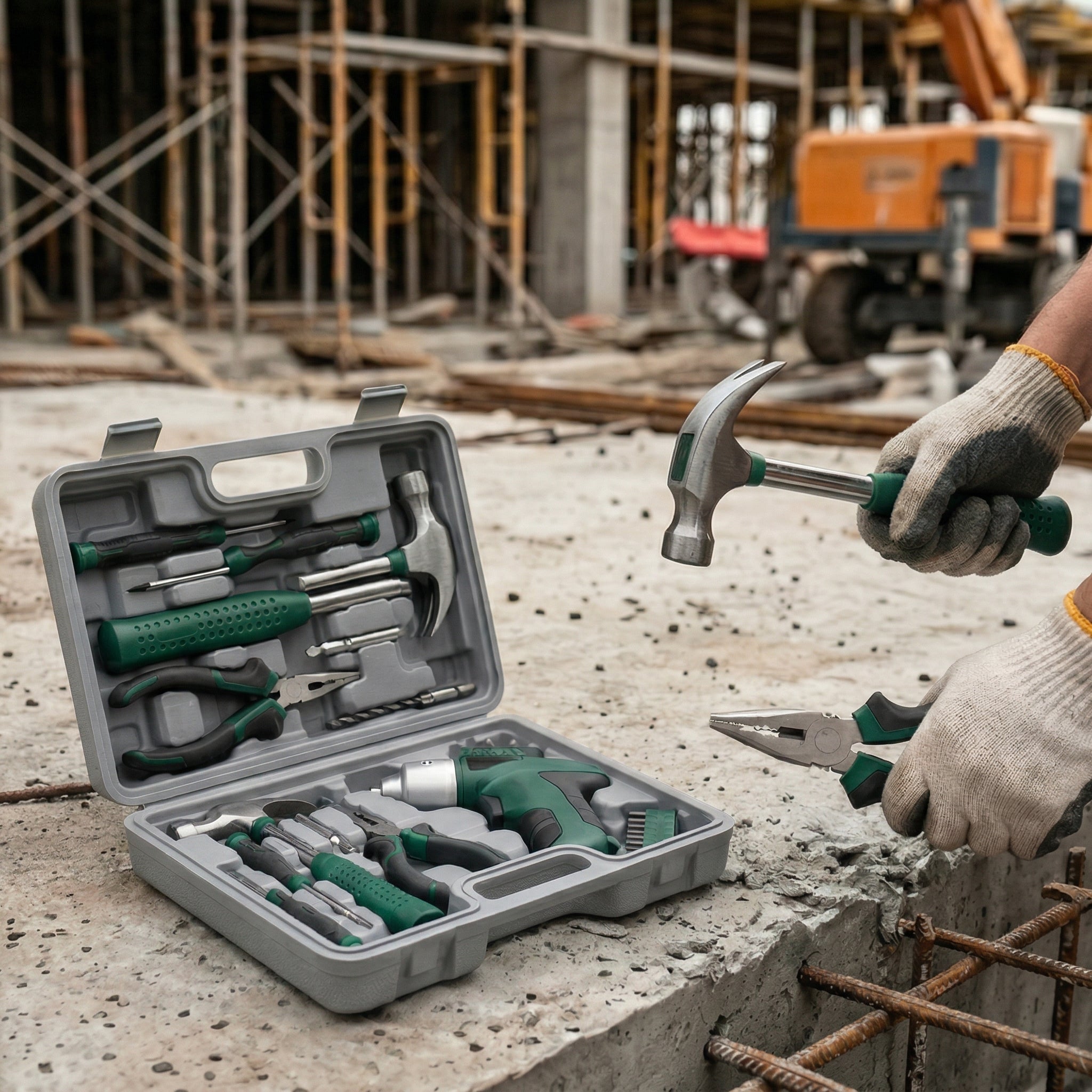 Compact Cordless Screwdriver Tool Kit with Carry Case