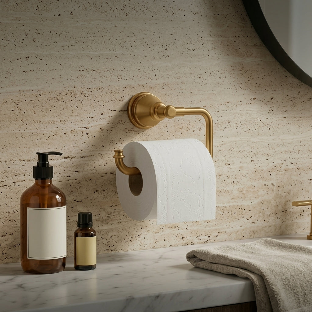 Vintage Gold Wall-Mounted Toilet Paper Holder