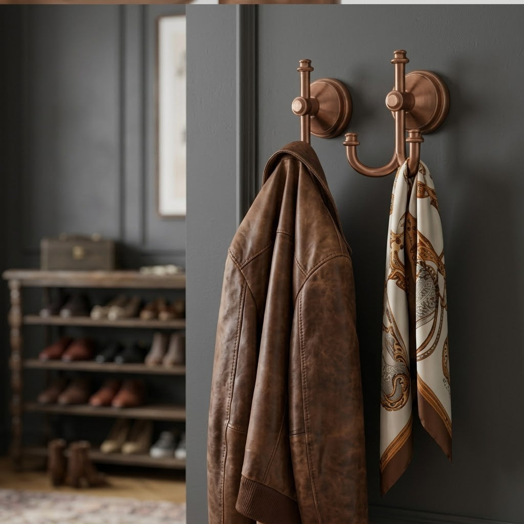 Vintage Brushed Copper Wall Hook