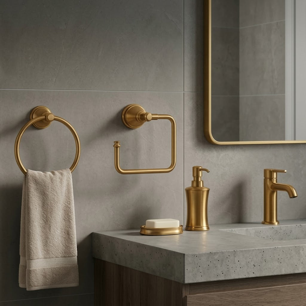 Vintage Gold Wall-Mounted Toilet Paper Holder